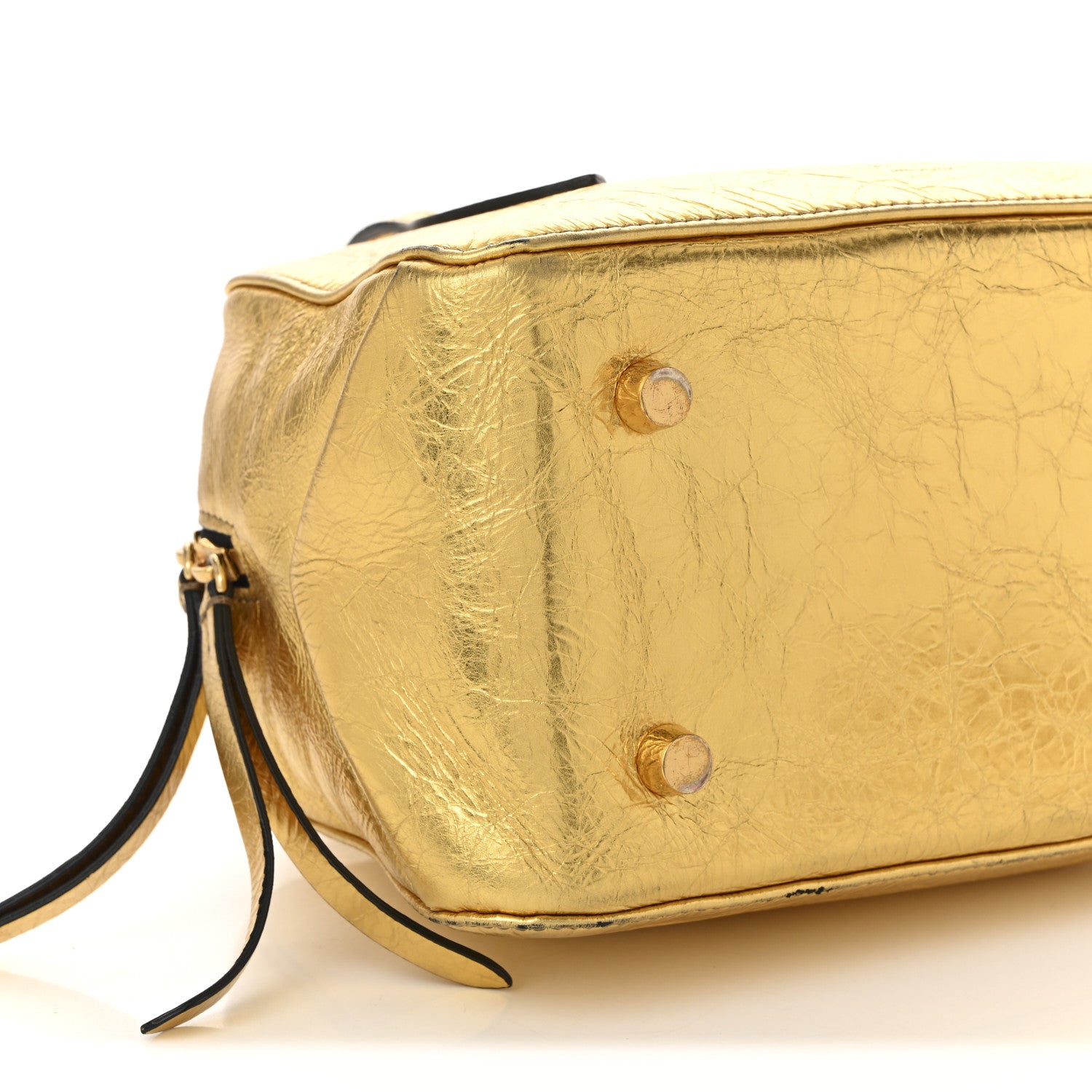 Khaite Metallic Calfskin Small Maeve Bag Gold 8 of 10