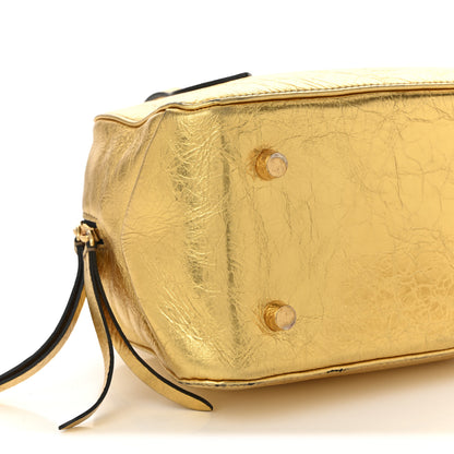 Khaite Metallic Calfskin Small Maeve Bag Gold 8 of 10