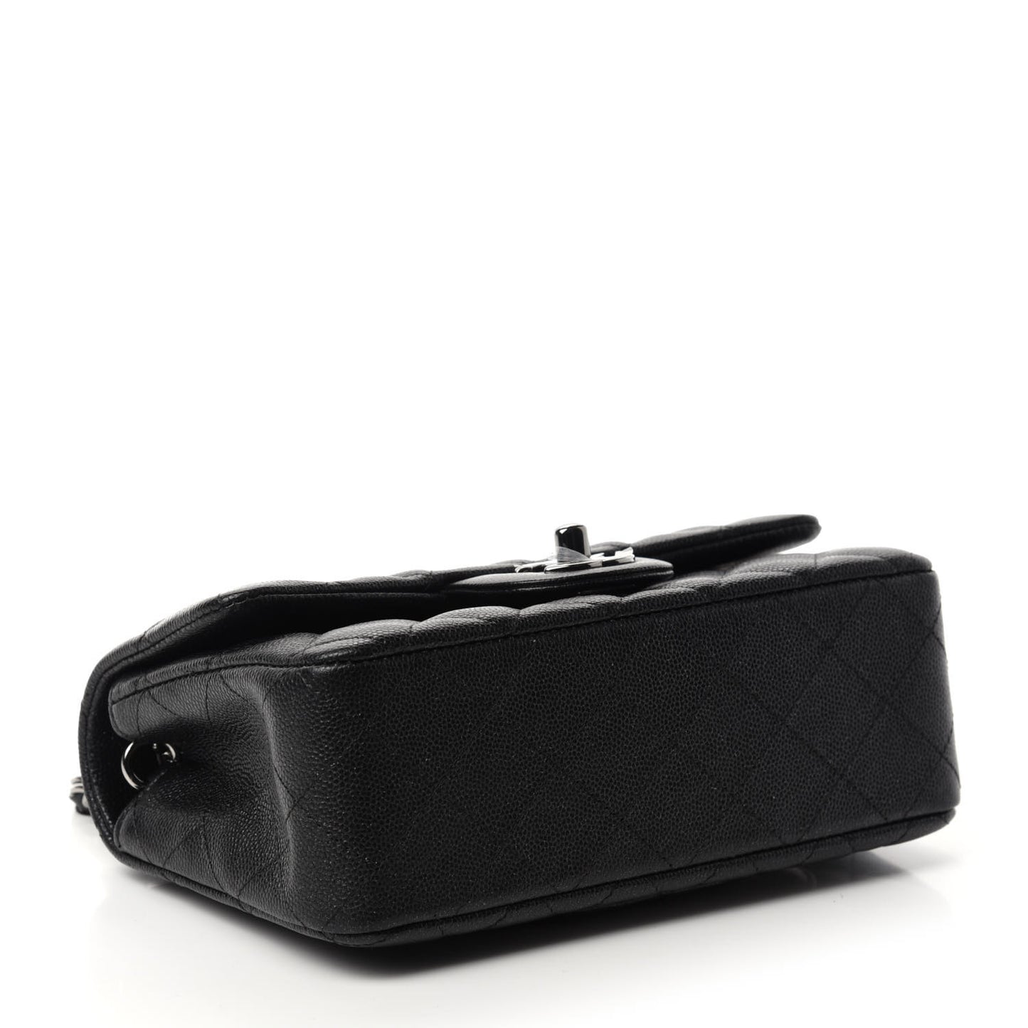 Caviar Quilted Mini Rectangular Flap Black