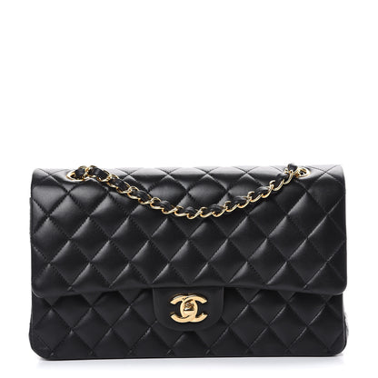 Chanel Lambskin Quilted Medium Double Flap Black 1 of 15