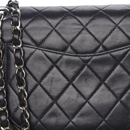 Chanel Lambskin Quilted Medium Double Flap Black 15 of 16