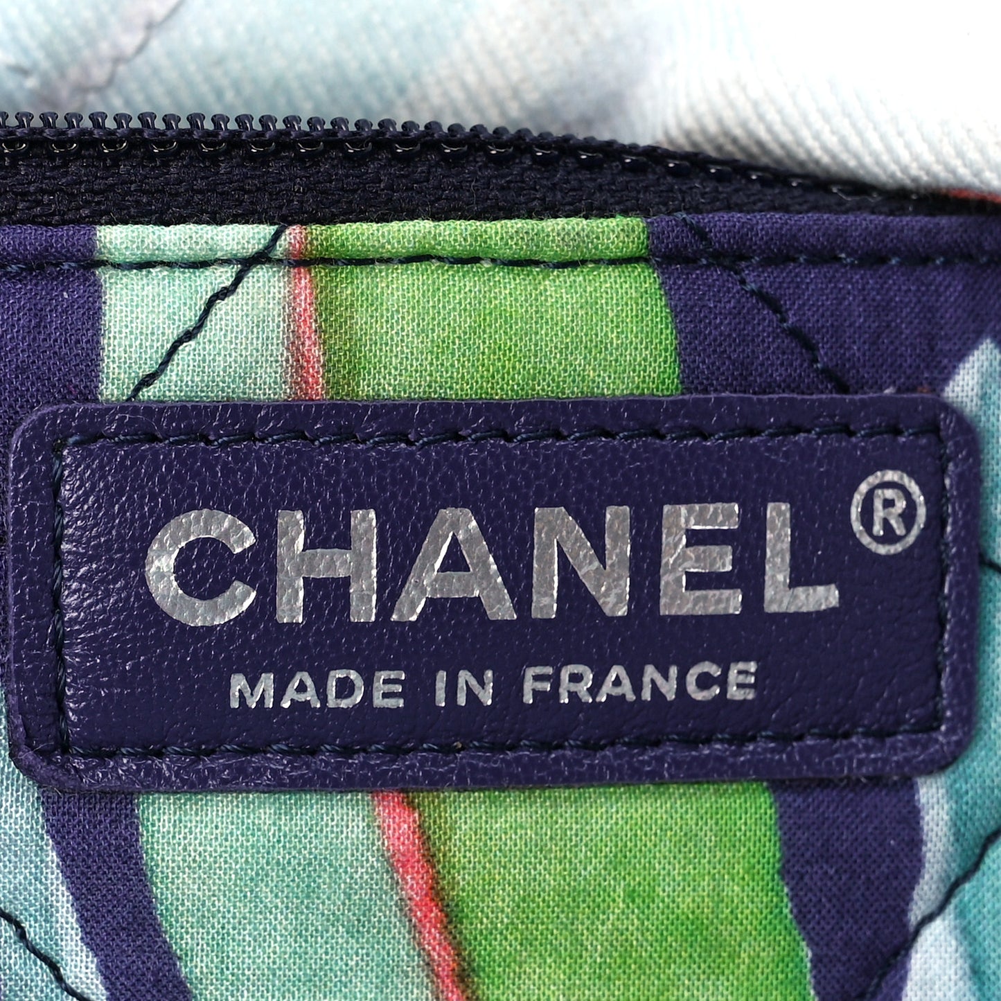 Canvas Quilted Jungle Jeans Flap White Multicolor