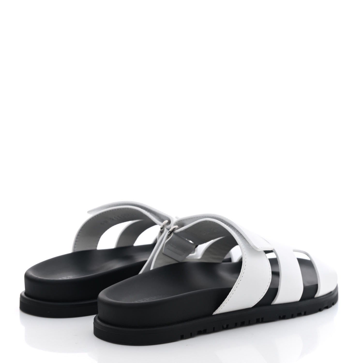 Hermes Calfskin Womens Chypre Sandals 36.5 White 4 of 9