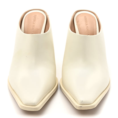 Bottega Veneta Calfskin Tex Mules 39 White 3 of 15