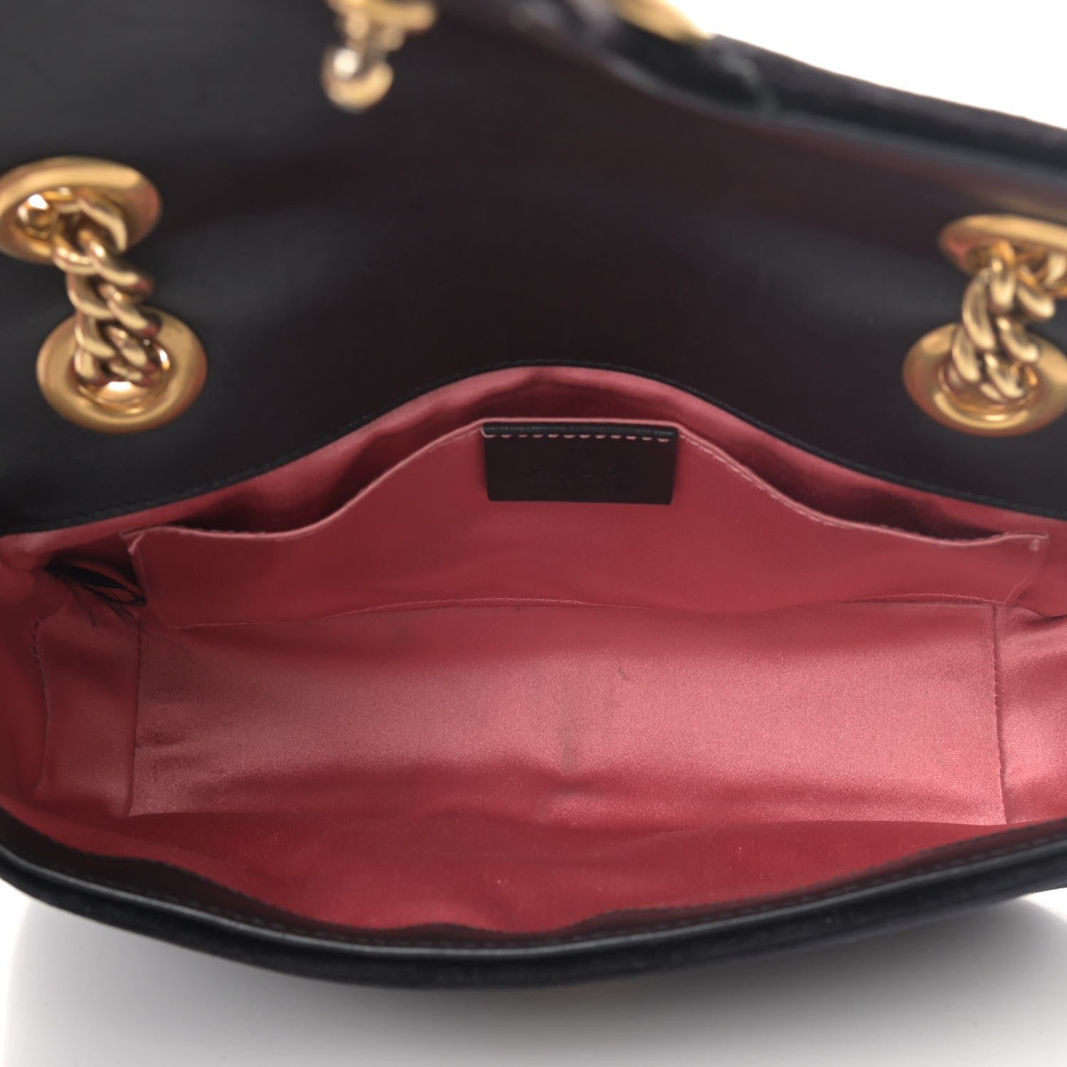 Gucci Velvet Matelasse Mini GG Marmont Shoulder Bag Black 4 of 5