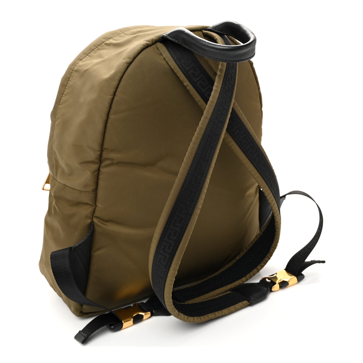 Nylon Palazzo Medusa Backpack Green