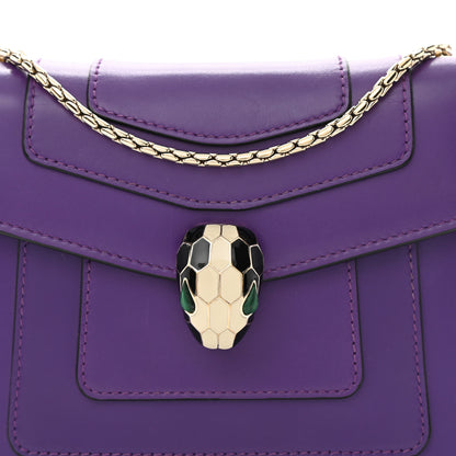 Bulgari Calfskin Serpenti Forever Crossbody Bag Amethyst 9 of 11