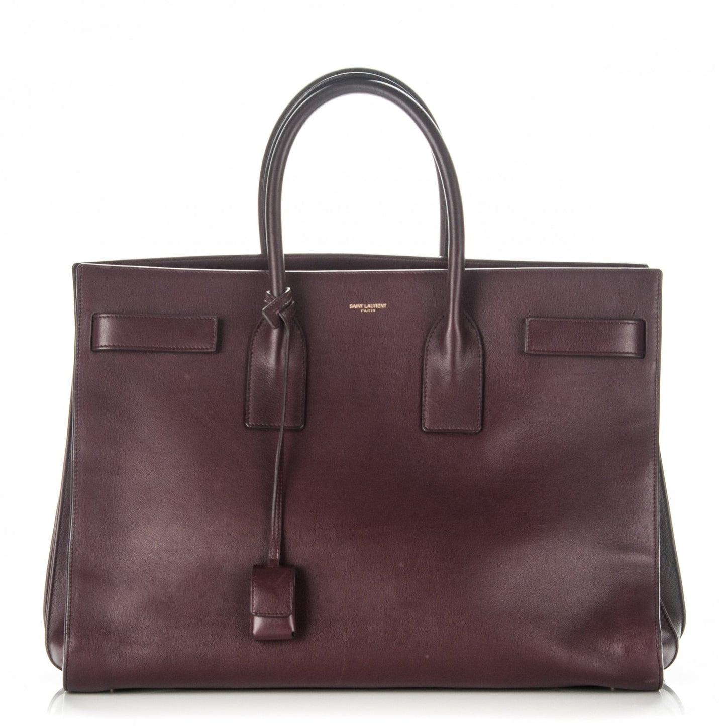 Calfskin Large Sac De Jour Carryall Bordeaux