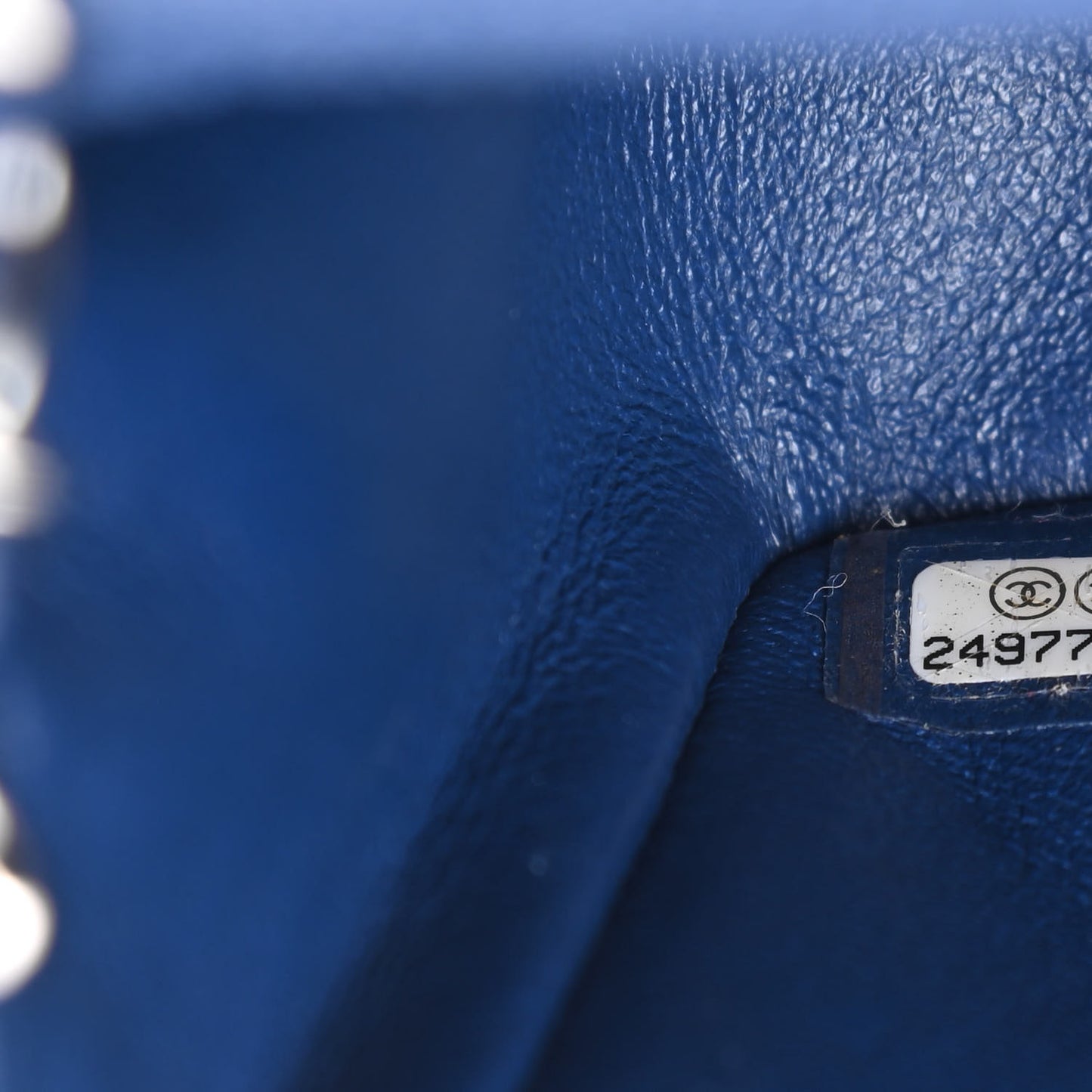 Caviar Quilted Mini Rectangular Flap Blue