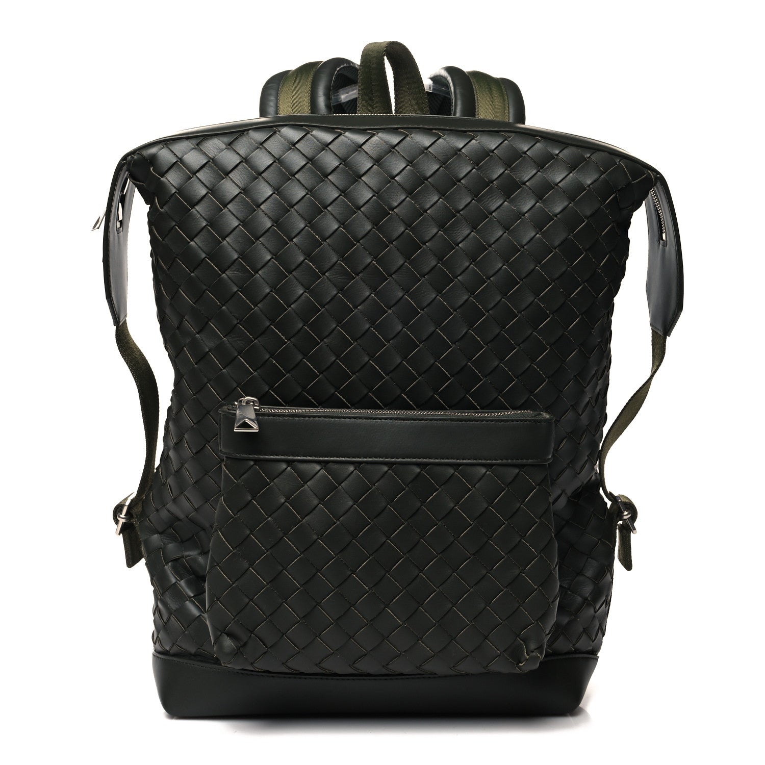 Bottega Veneta Calfskin Intrecciato Hydrology Backpack Camping Green 1 of 9