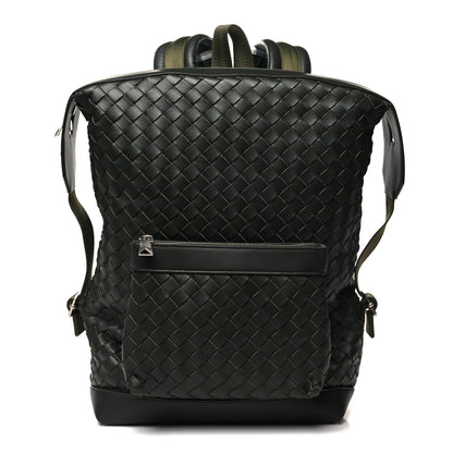 Bottega Veneta Calfskin Intrecciato Hydrology Backpack Camping Green 1 of 9