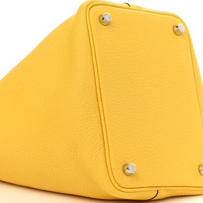 Hermes Taurillon Clemence Picotin Lock 18 PM Jaune De Naples 9 of 10
