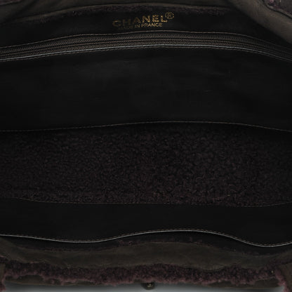 Chanel Suede Shearling Handbag Brown 5 of 7