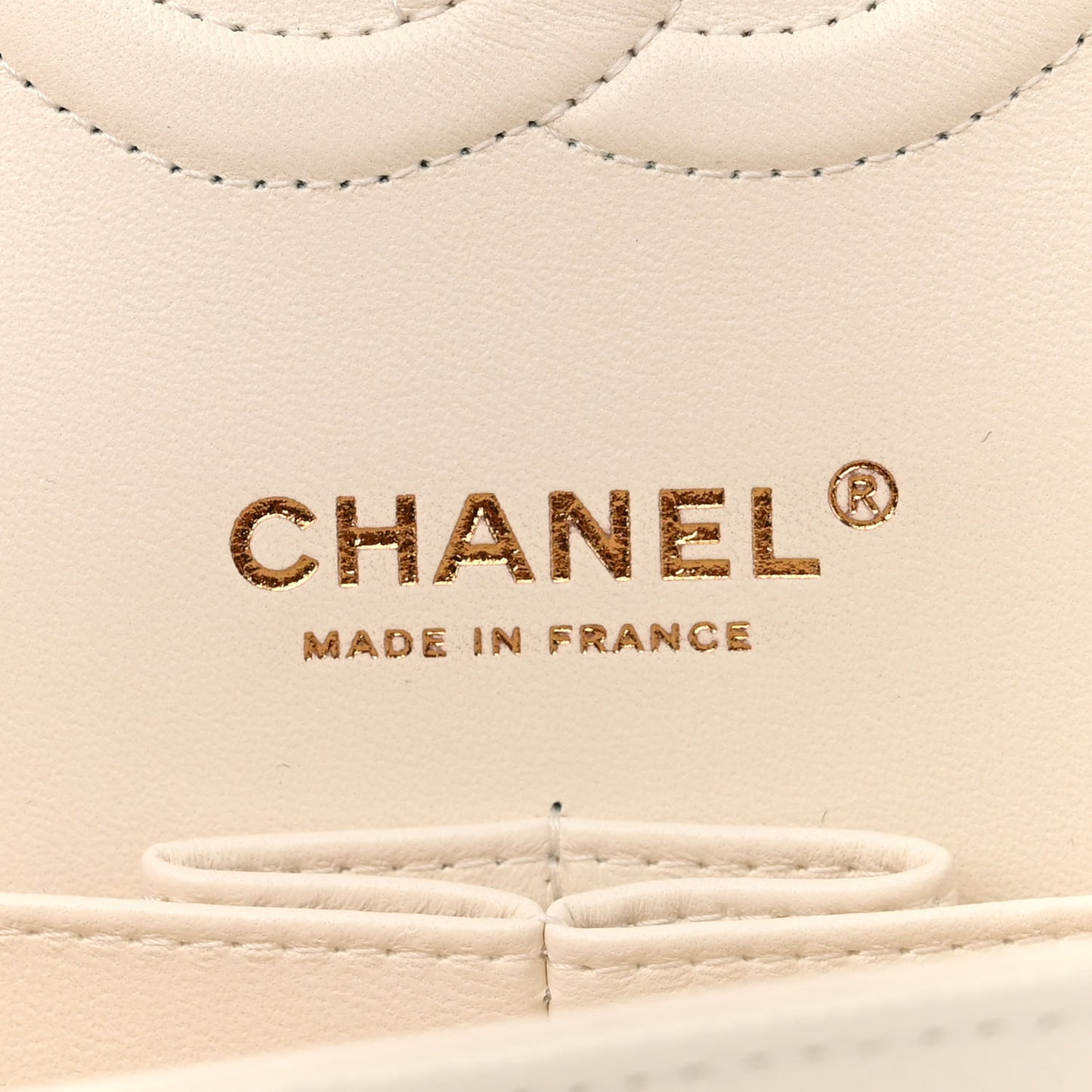 Caviar Quilted Medium Double Flap White