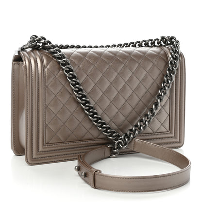 Chanel Metallic Caviar Quilted New Medium Boy Flap Copper 3 of 11