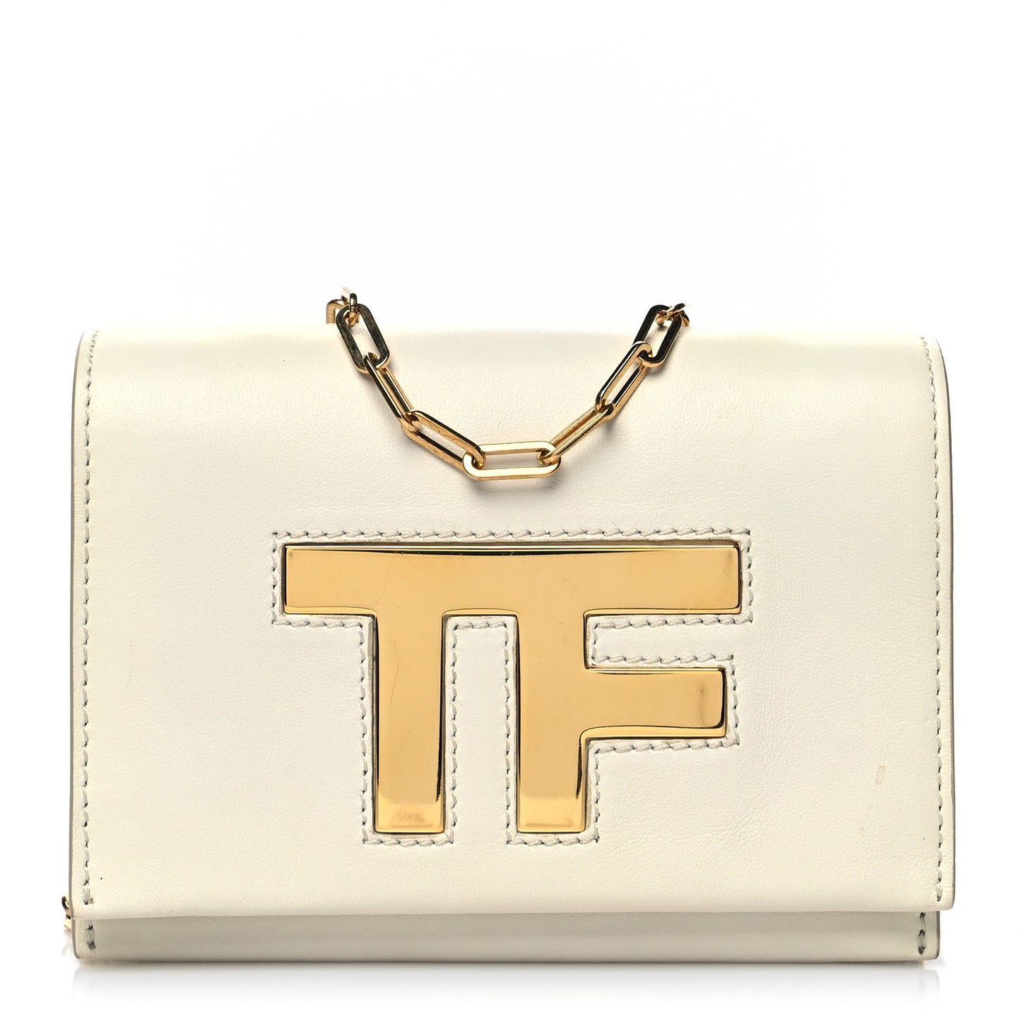 Calfskin Icon Disco Bag White