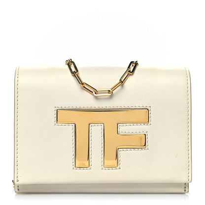 Tom Ford Calfskin Icon Disco Bag White 1 of 15