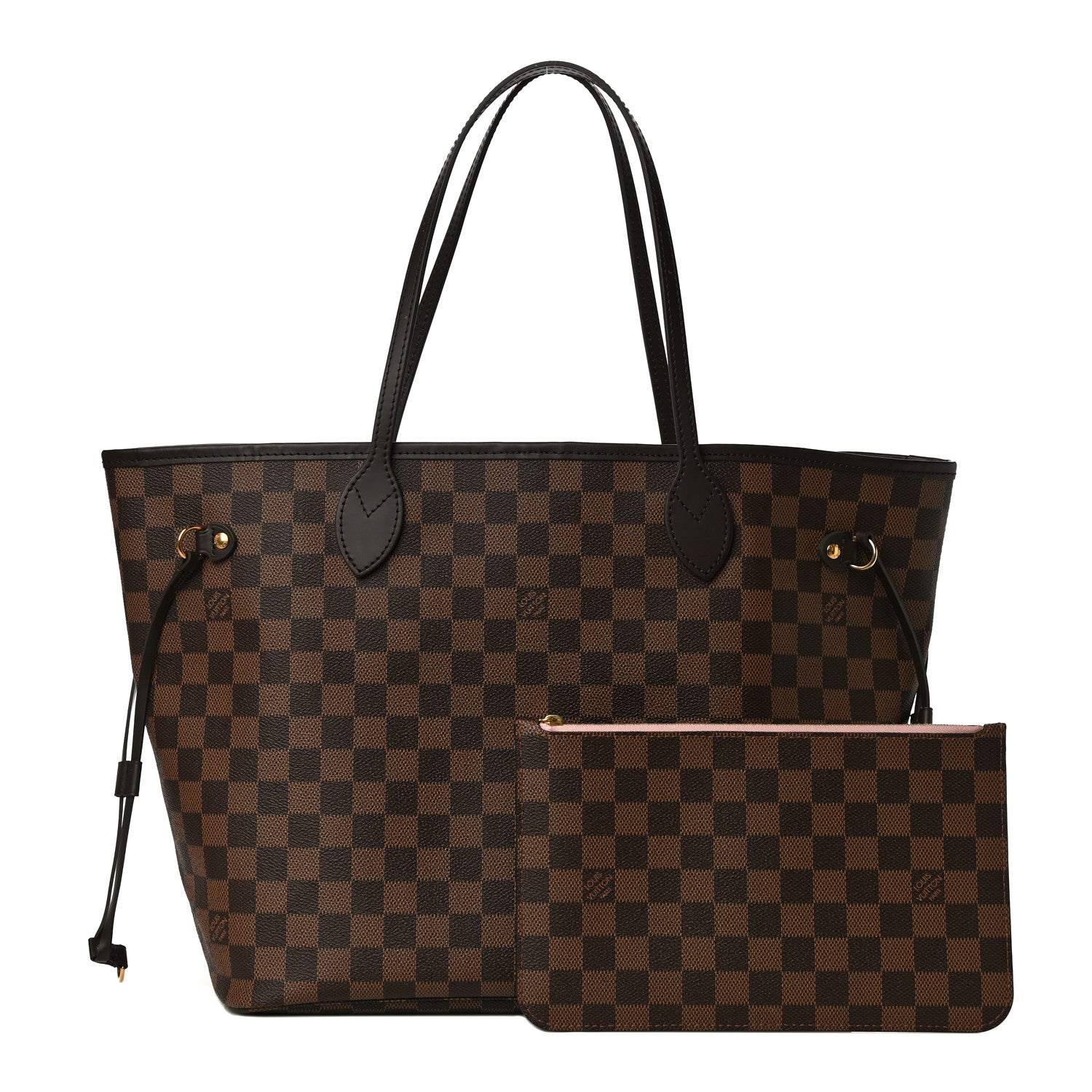 Louis Vuitton Damier Ebene Neo Neverfull MM Rose Ballerine 1 of 13