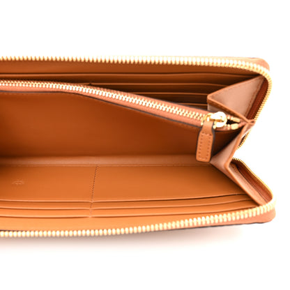 MCM Visetos Large Zip Around Wallet Cognac 6 of 8