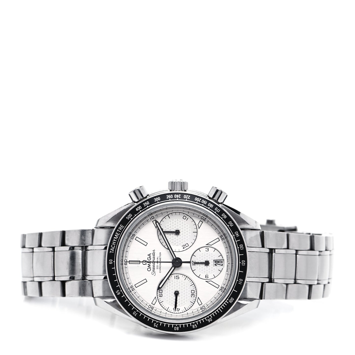 Stainless Steel 40mm Speedmaster Racing Co-Axial Chronograph Automatic Watch White 326.30.40.50.02.001