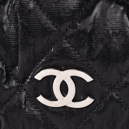 Chanel Crinkled Coated Canvas Quilted Flap Black 8 of 10