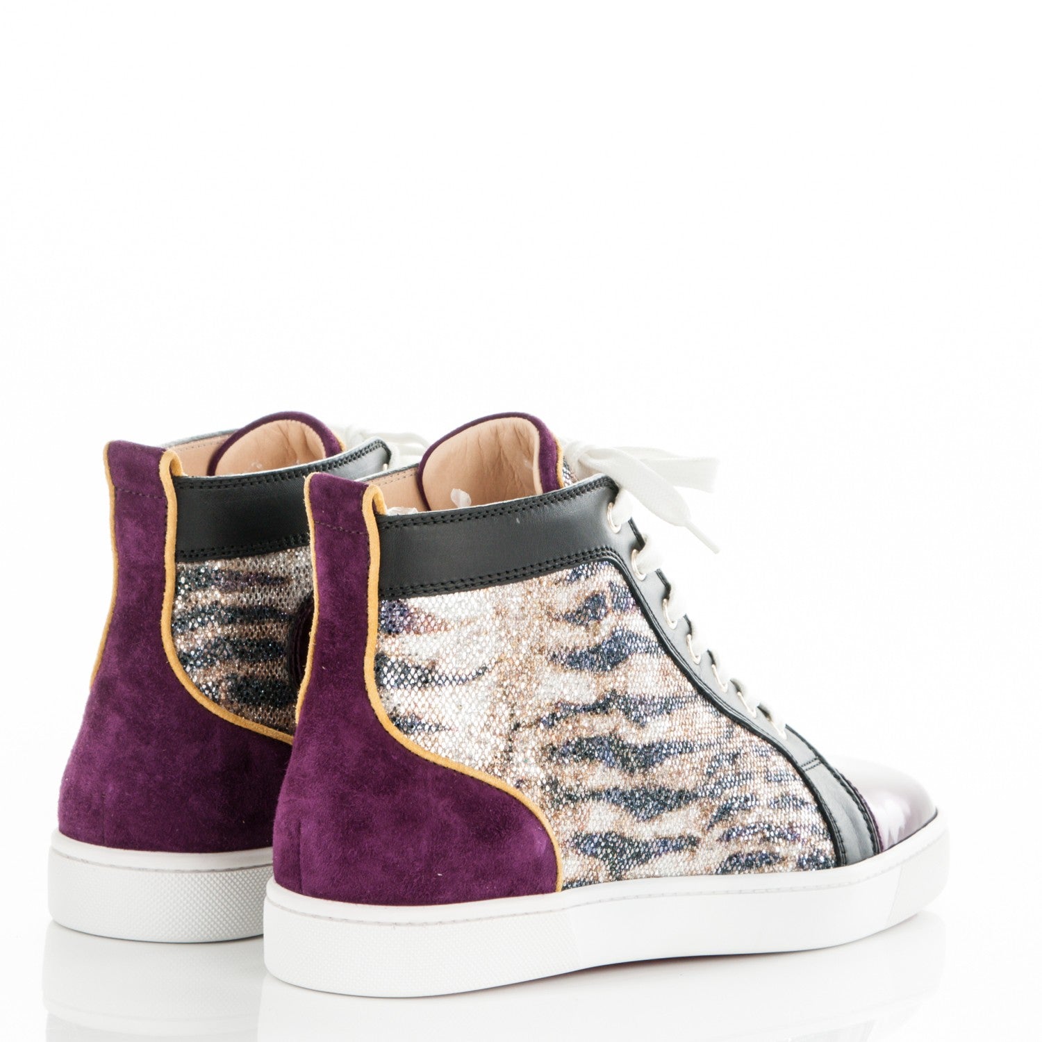 Christian Louboutin Metallic Gloss Glitter Sirene Louis Orlato Flat Sneakers 40.5 Gold 4 of 10