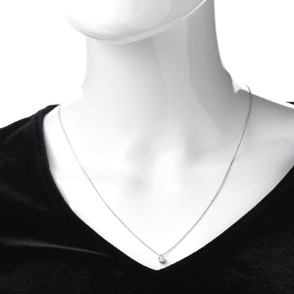 Tiffany Platinum Diamond .23ct Solitaire Pendant Necklace 2 of 6