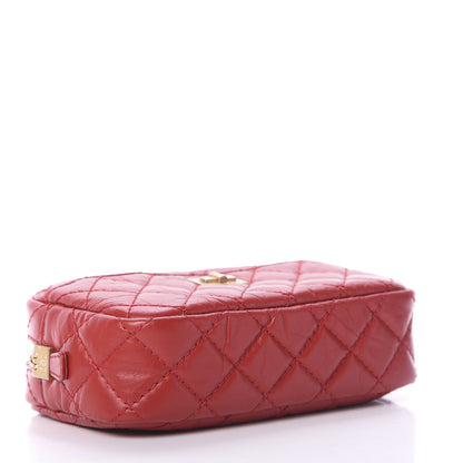 Chanel Aged Calfskin Quilted Mini Reissue Camera Case Red 3 of 9