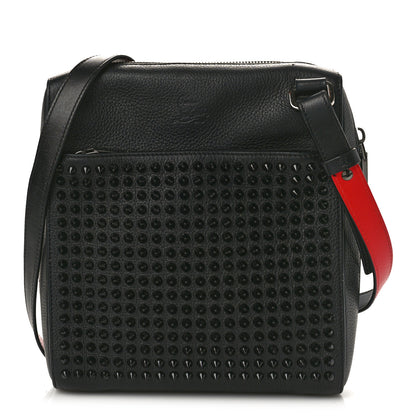 Christian Louboutin Calfskin Spikes Benech Reporter Messenger Black 1 of 10