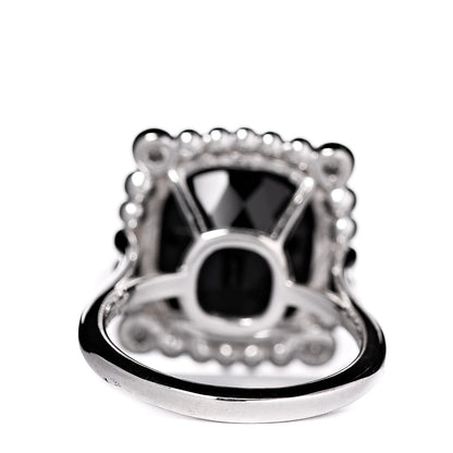 Tiffany Sterling Silver Black Spinel Diamond 15mm Ziegfeld Ring 47 4 4 of 5
