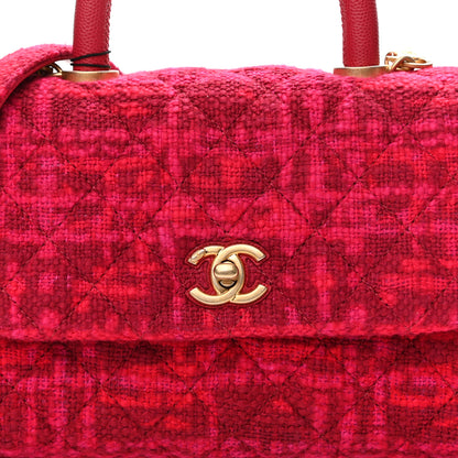Chanel Tweed Mini Coco Handle Flap Fuchsia 8 of 11