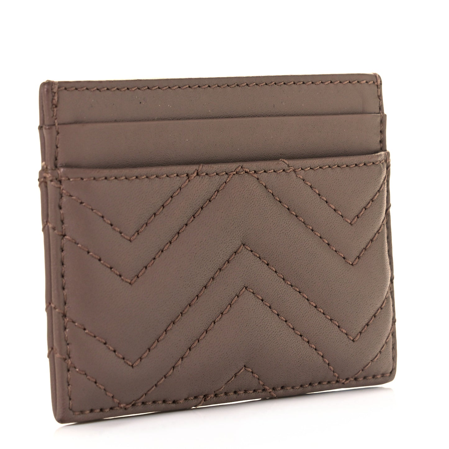 Calfskin Matelasse GG Marmont Card Holder Porcelain Rose