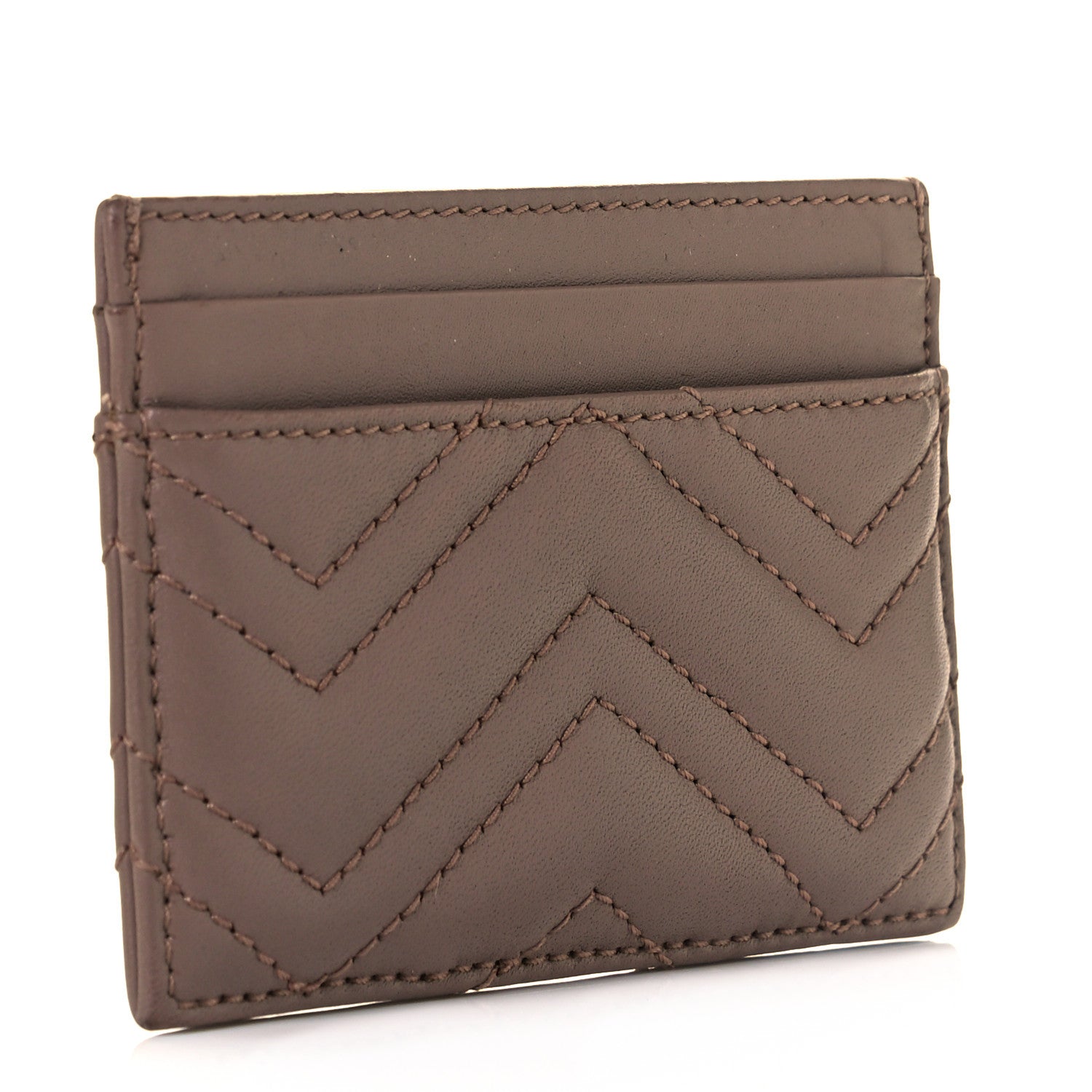 Gucci Calfskin Matelasse GG Marmont Card Holder Porcelain Rose 3 of 10