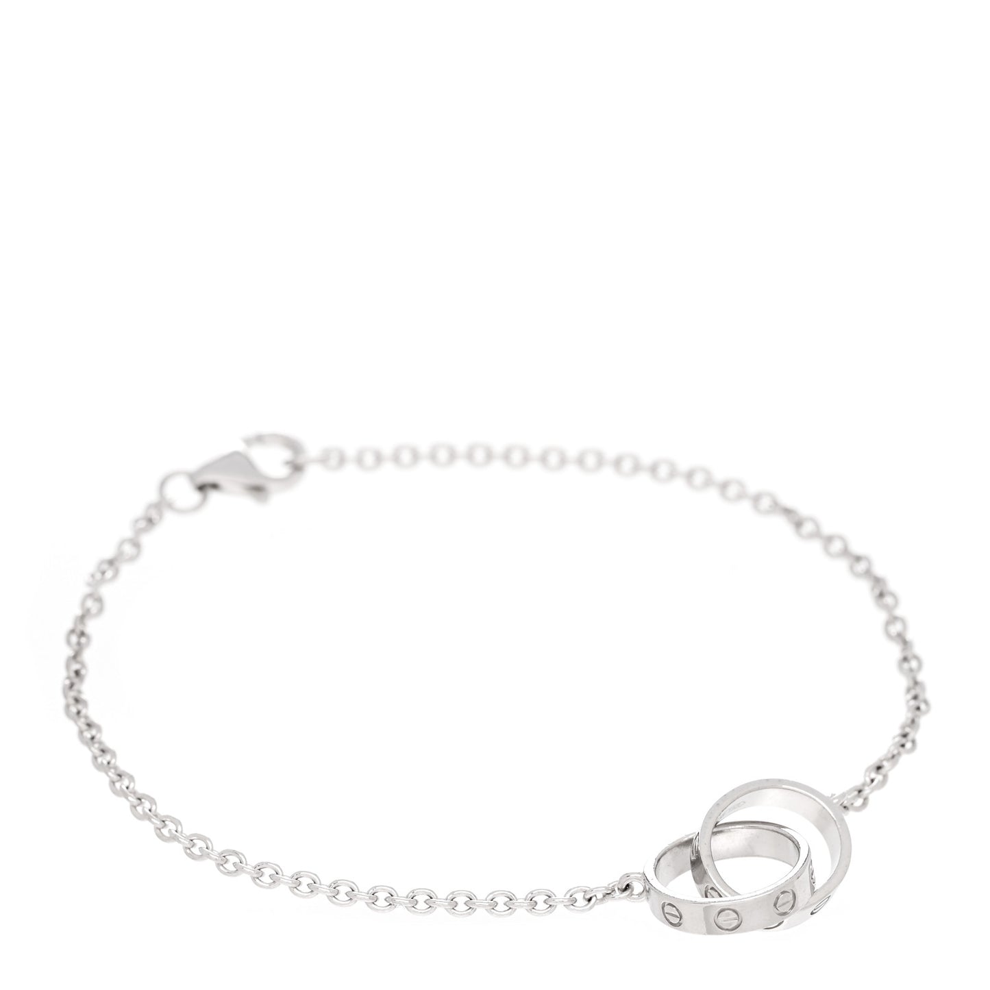 18K White Gold Interlocking LOVE Bracelet