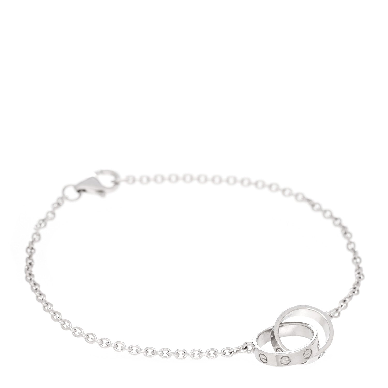 Cartier 18K White Gold Interlocking LOVE Bracelet 1 of 5