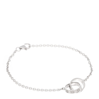 Cartier 18K White Gold Interlocking LOVE Bracelet 1 of 5