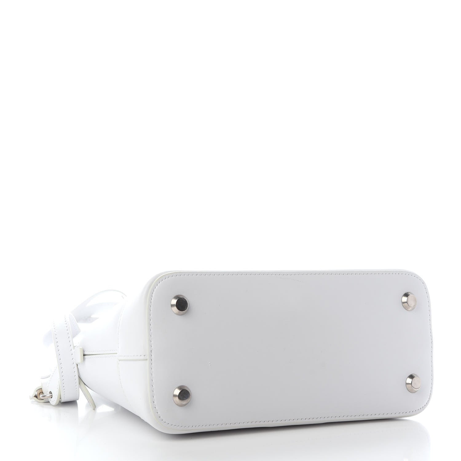 Balenciaga Calfskin Gothic Logo S Ville Top Handle Bag White 3 of 7