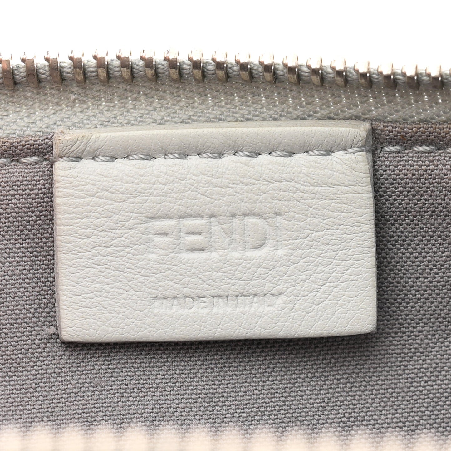 Vitello Liberty Fun Fair Studded Zip Around Pouch Grigio Perla Multicolor