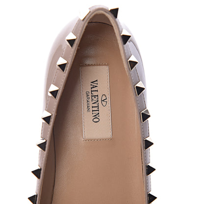 Valentino Garavani Patent Rockstud Ballerina Flats 39.5 Poudre 5 of 8