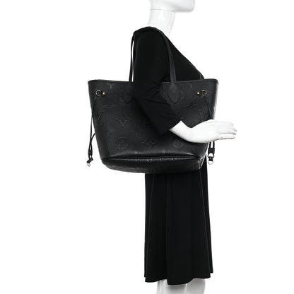 Louis Vuitton Empreinte Monogram Giant Neverfull MM Black 2 of 11