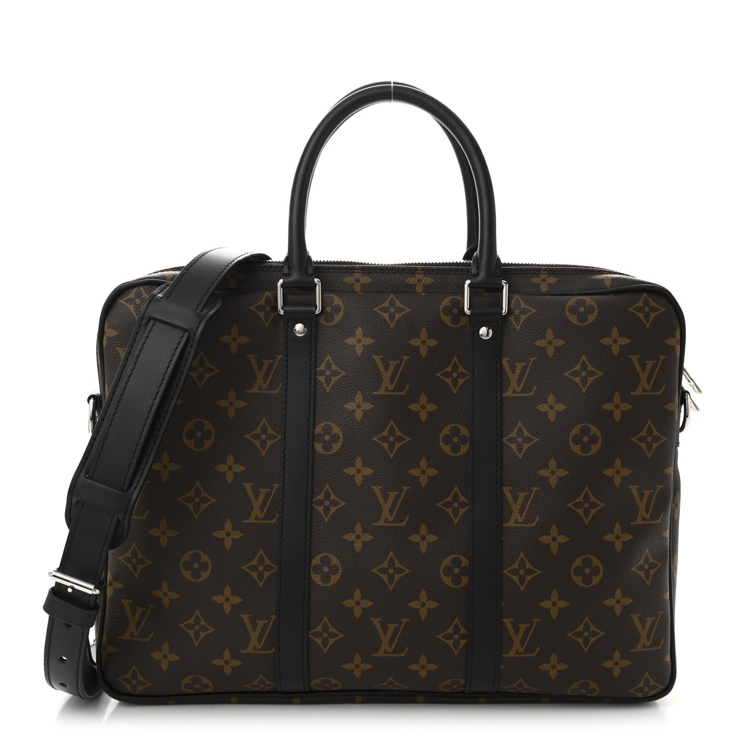 Louis Vuitton Monogram Macassar Porte-Documents Voyage PM 1 of 10