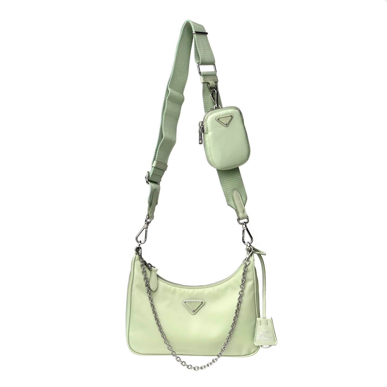 Prada Re-Nylon Saffiano Re-Edition 2005 Shoulder Bag Acqua 1 of 9
