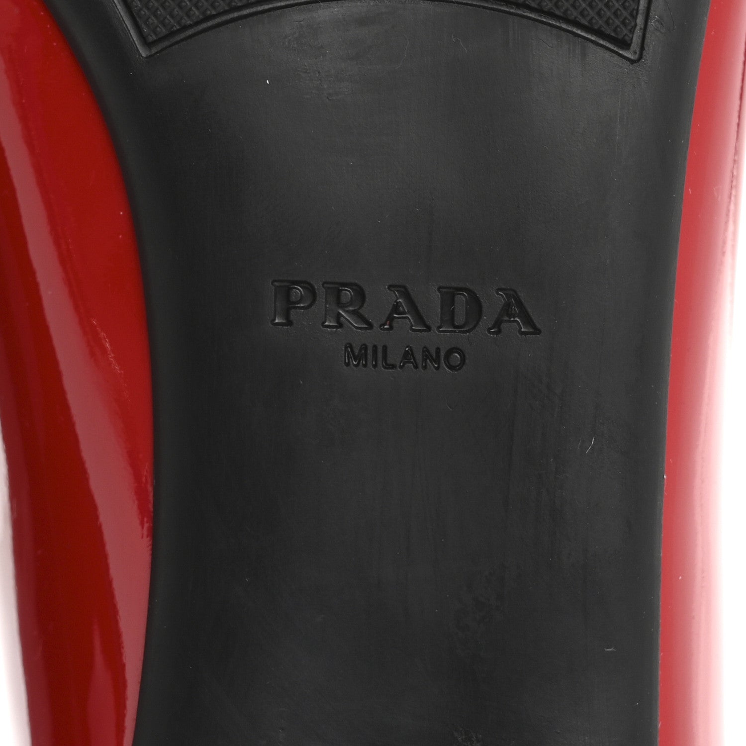 Prada Patent Triangle Ballerina Flats 36.5 Rosso 8 of 11