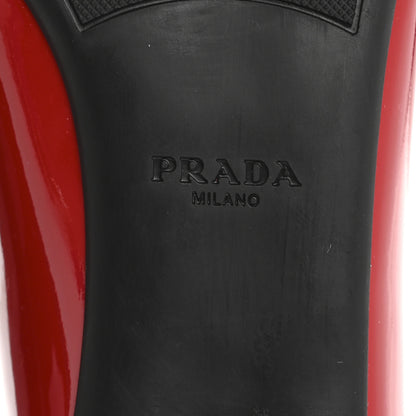 Prada Patent Triangle Ballerina Flats 36.5 Rosso 8 of 11