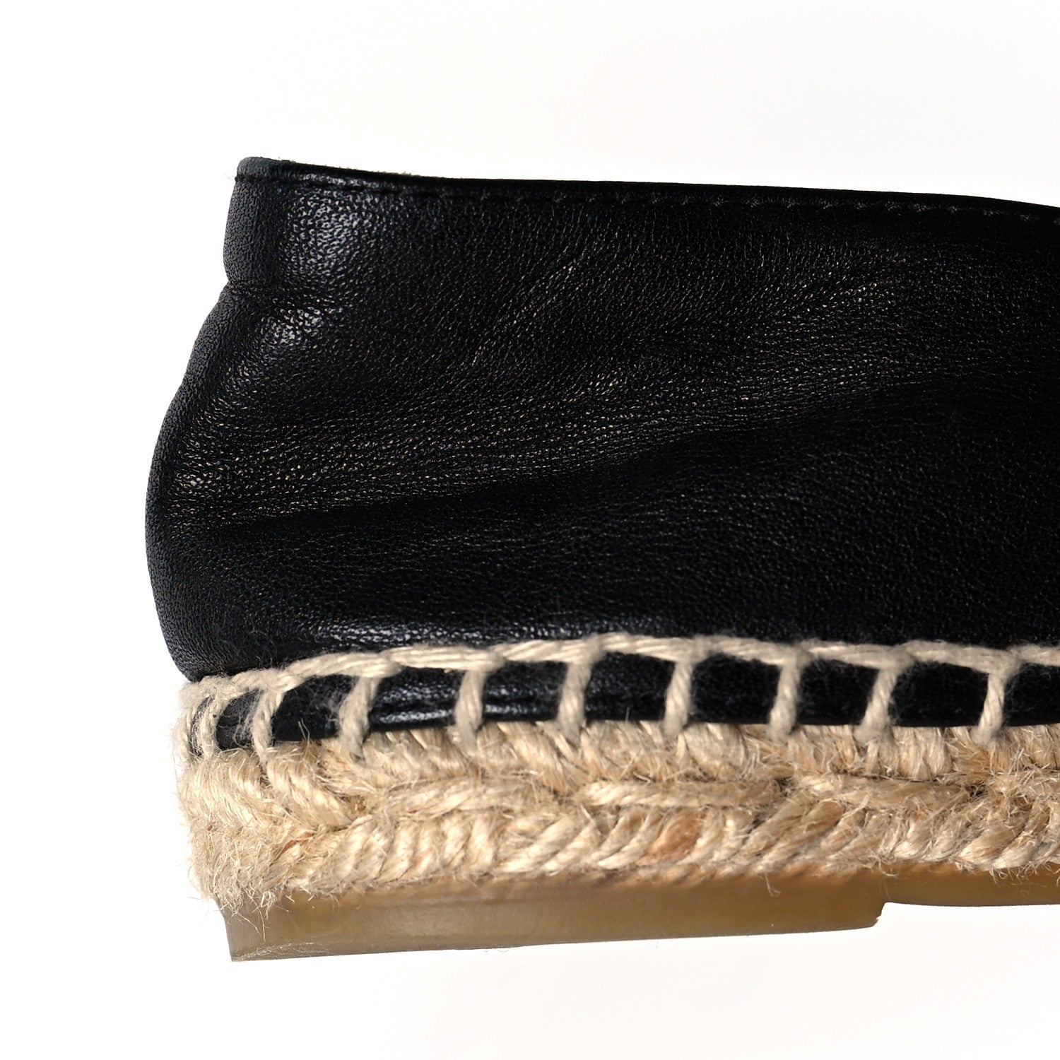 Chanel Calfskin Chain CC Espadrilles 36 Black 10 of 11