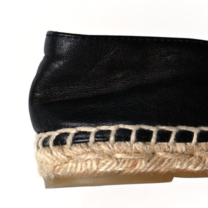 Chanel Calfskin Chain CC Espadrilles 36 Black 10 of 11