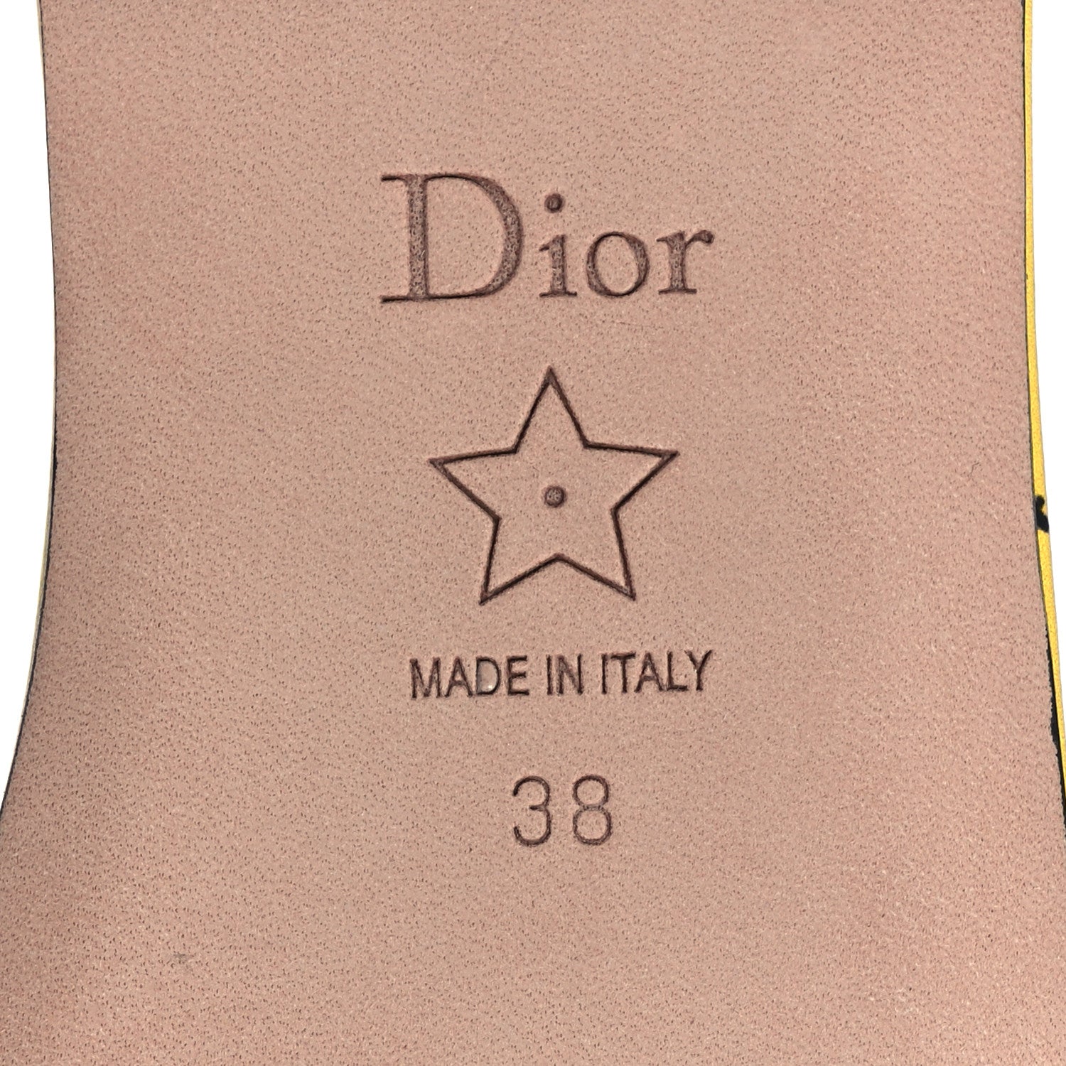 Christian Dior Canvas Embroidered Zodiac Mules Slide Sandals 38 Yellow Multicolor 8 of 11