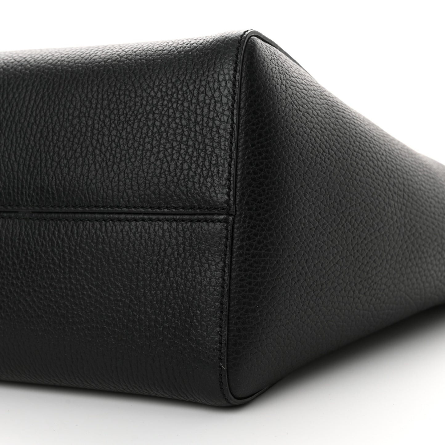 Pebbled Calfskin Small Swing Tote Black