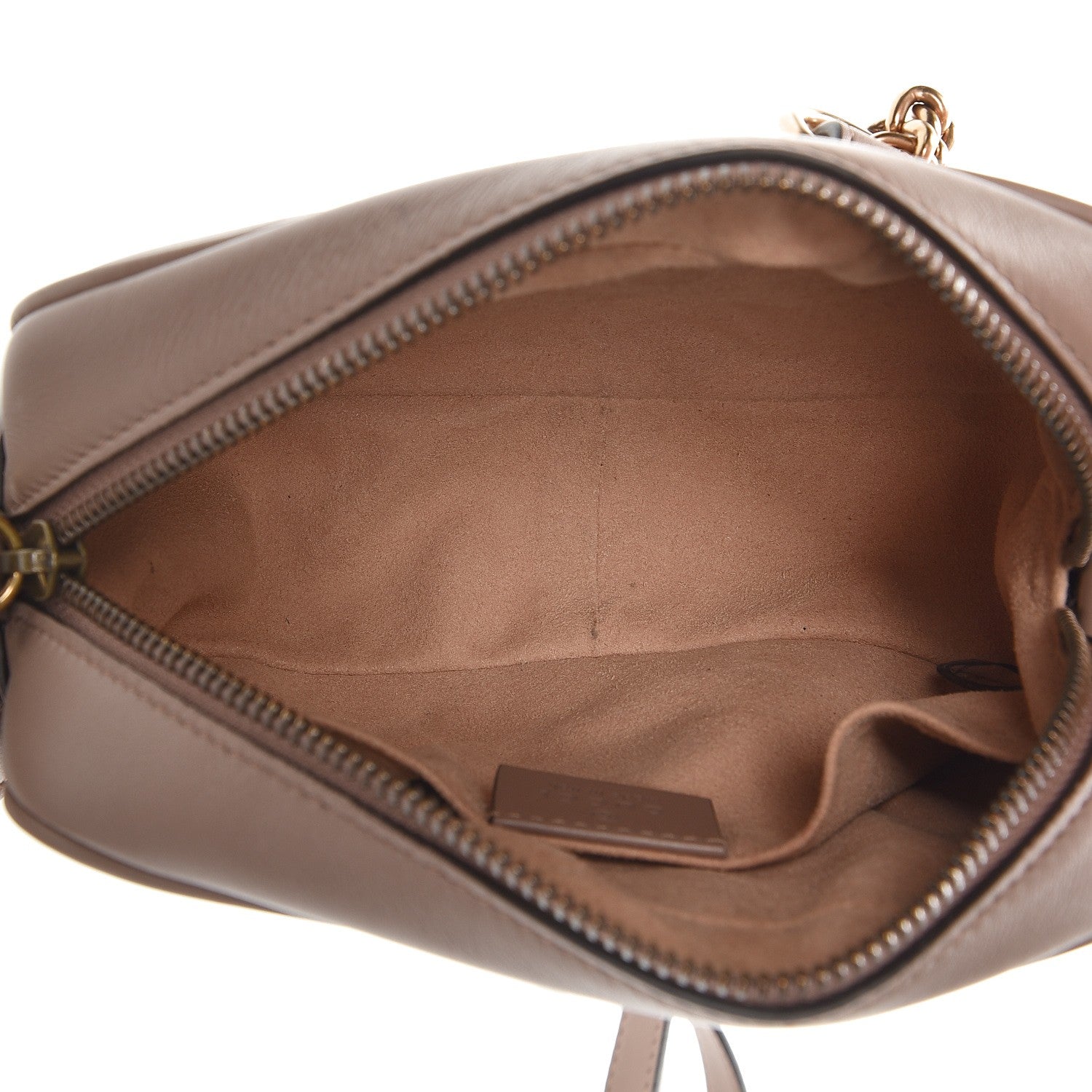Gucci Calfskin Matelasse Mini GG Marmont Chain Shoulder Bag Nude 5 of 9