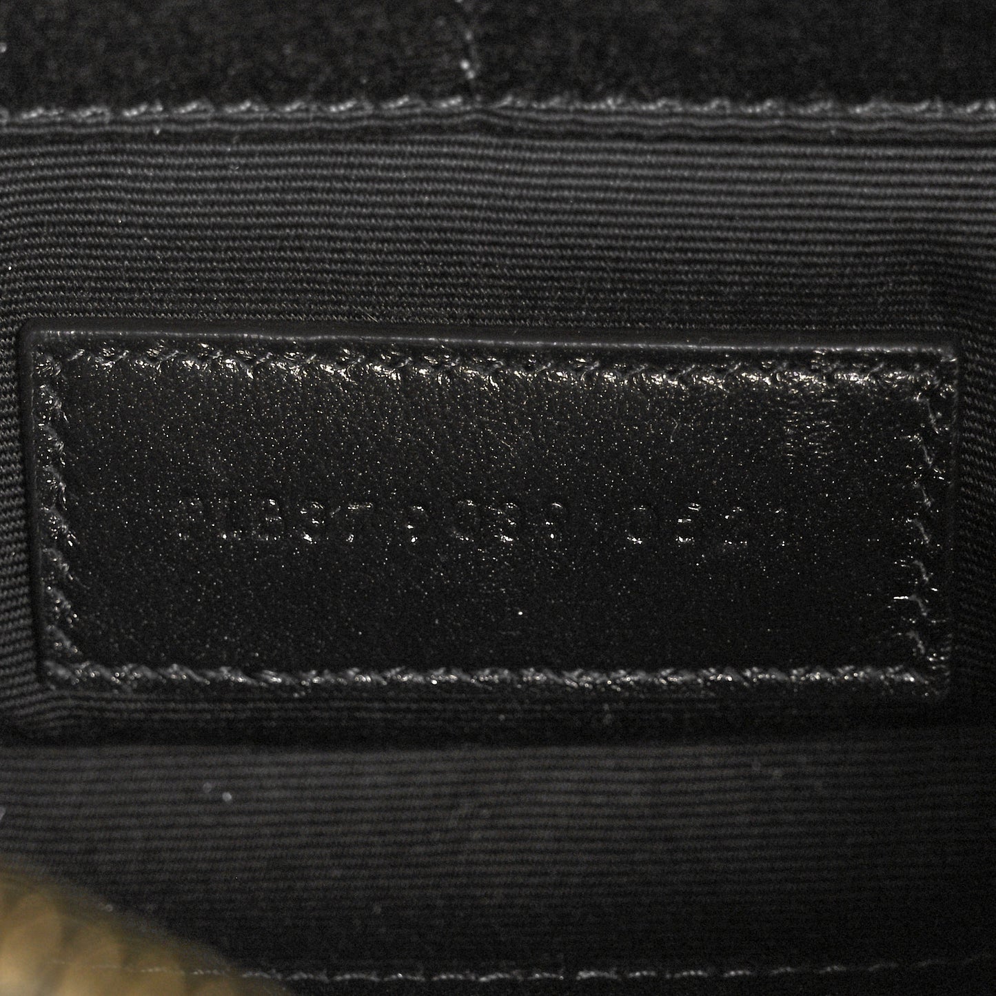 Calfskin Matelasse Chevron Monogram A5 Wristlet Black